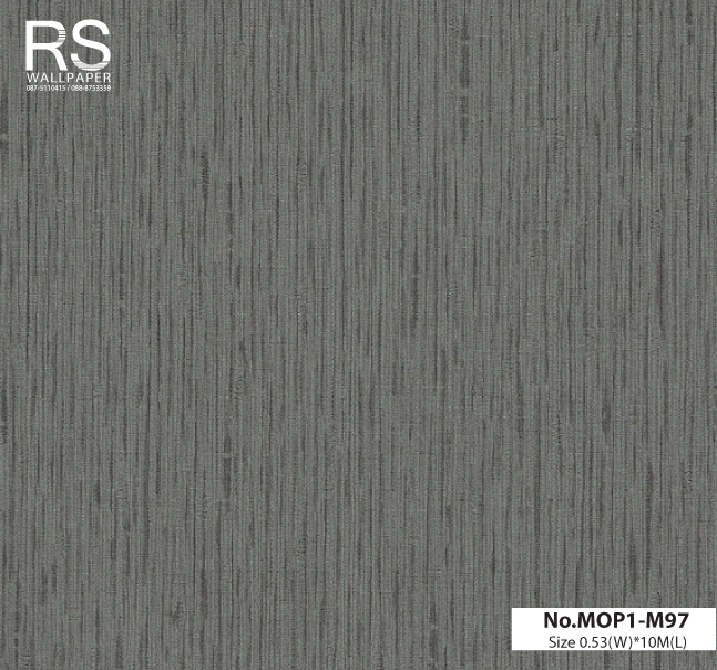 วอลเปเปอร์สีเทาดำ ลายเส้นในตัว No.MOP1-M97