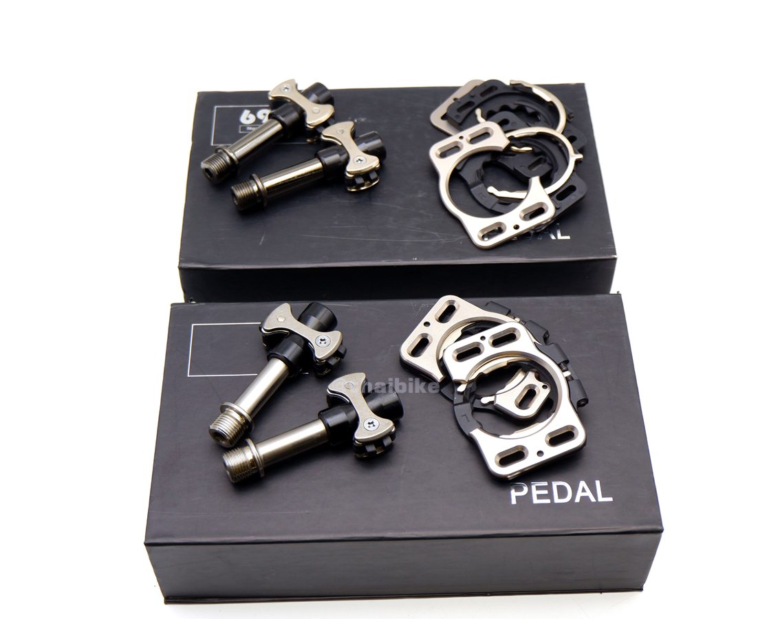 บันไดปั่นจักรยาน แกนไทเทเนี่ยม 69+ ใช้คลีทเหมือน speed play road bike pedals