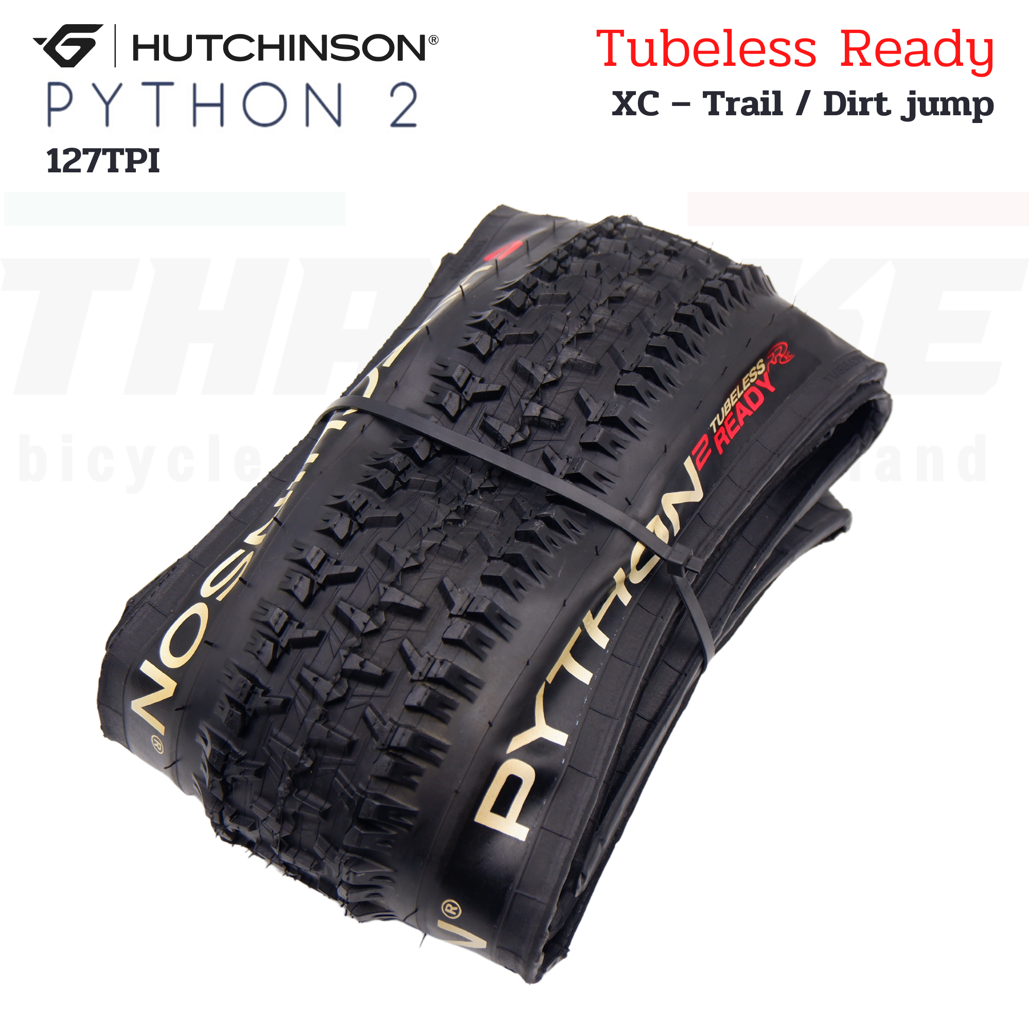 127TPI ยางนอกจักรยานขอบพับเสือภูเขา HUTCHINSON PYTHON 2 26X2.1 27.5X2.1 29X2.1 TUBELESS