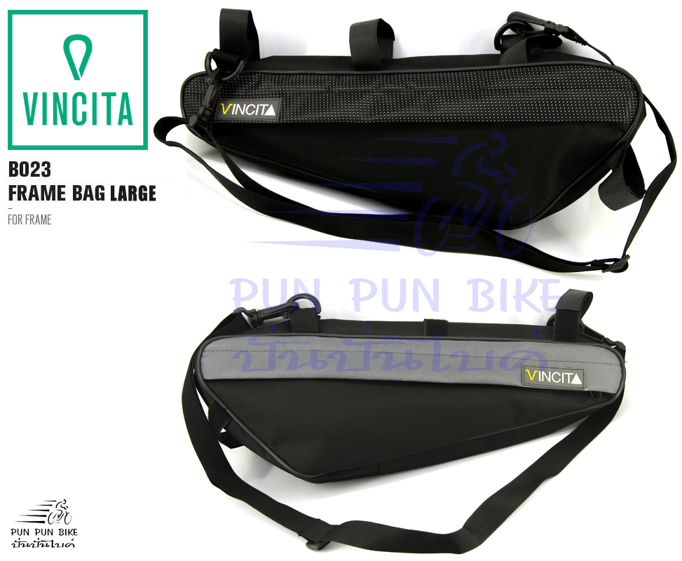 VINCITA : B024 กระเป๋าใต้เฟรมแบบสามเหลี่ยม ขนาดใหญ่