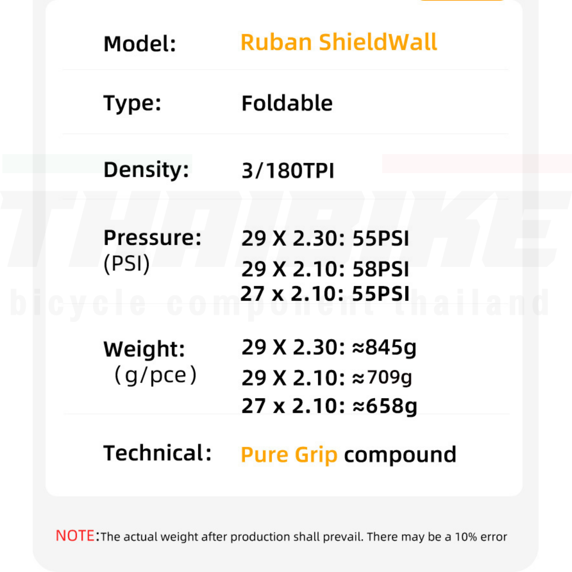 ยางนอกจักรยานเสือภูเขาขอบพับ Continental รุ่น RUBAN ขนาด 29X2.1 29X2.3