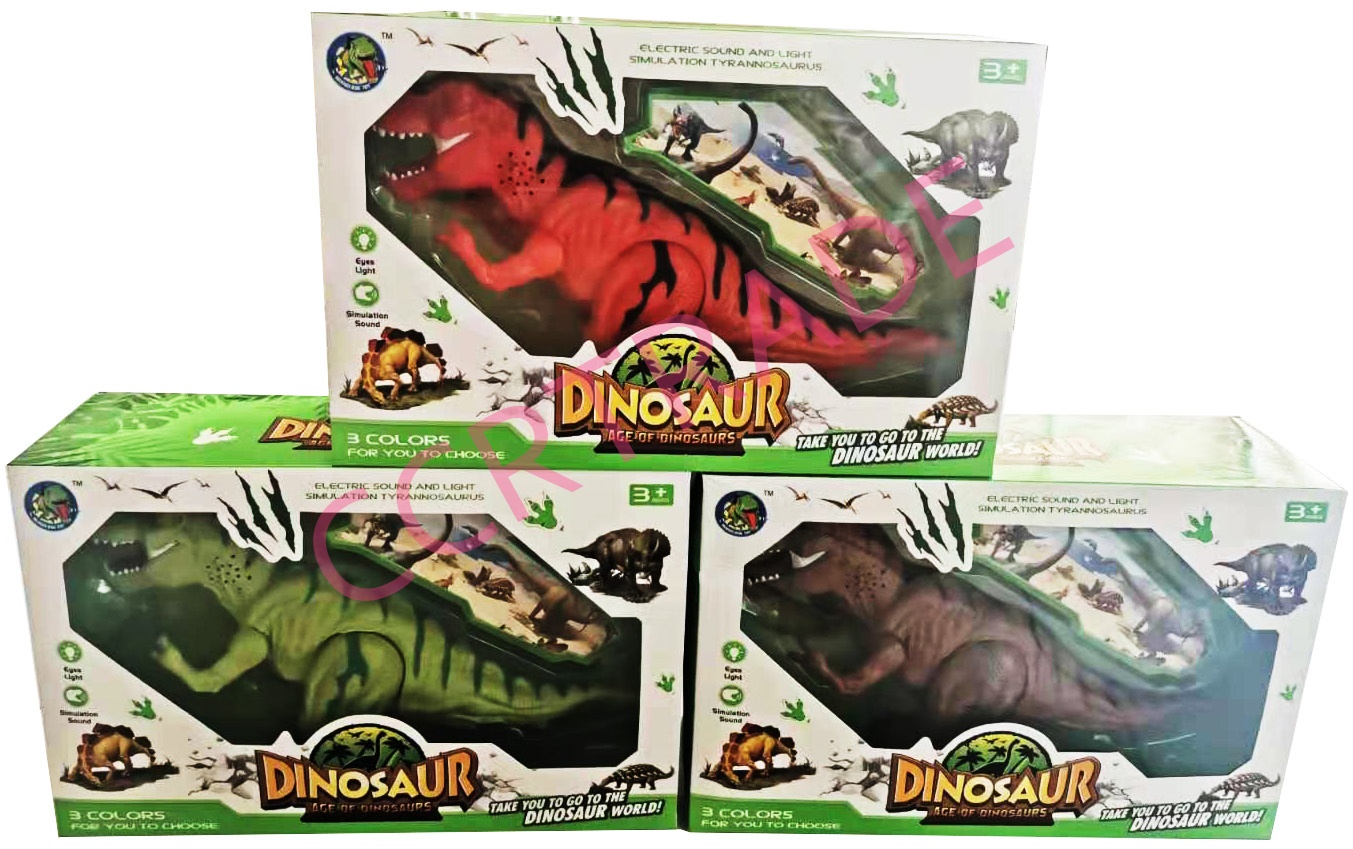 ทีเร็กซ์สีสด มีเสียง มีไฟกล่อง(1x3)