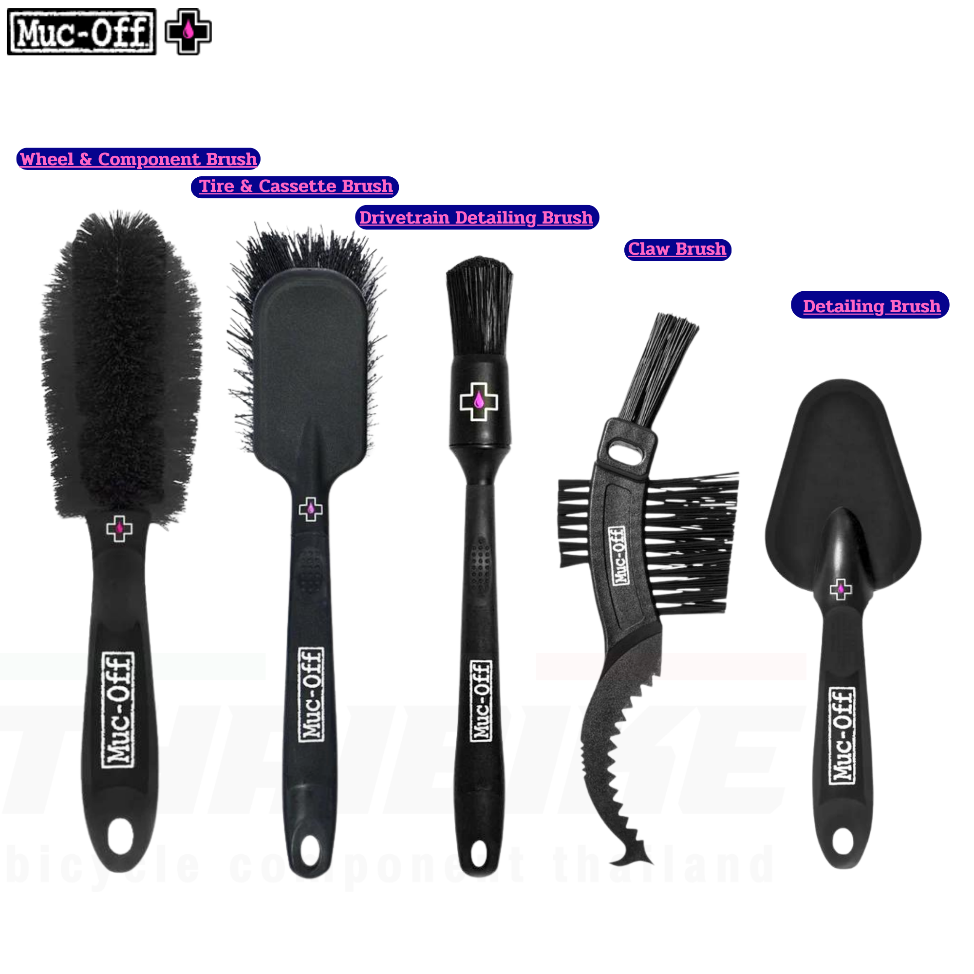 แปรงทำความสะอาดจักรยาน มอเตอร์ไซต์ Muc-Off Claw Brush สำหรับขัดโซ่ เฟือง