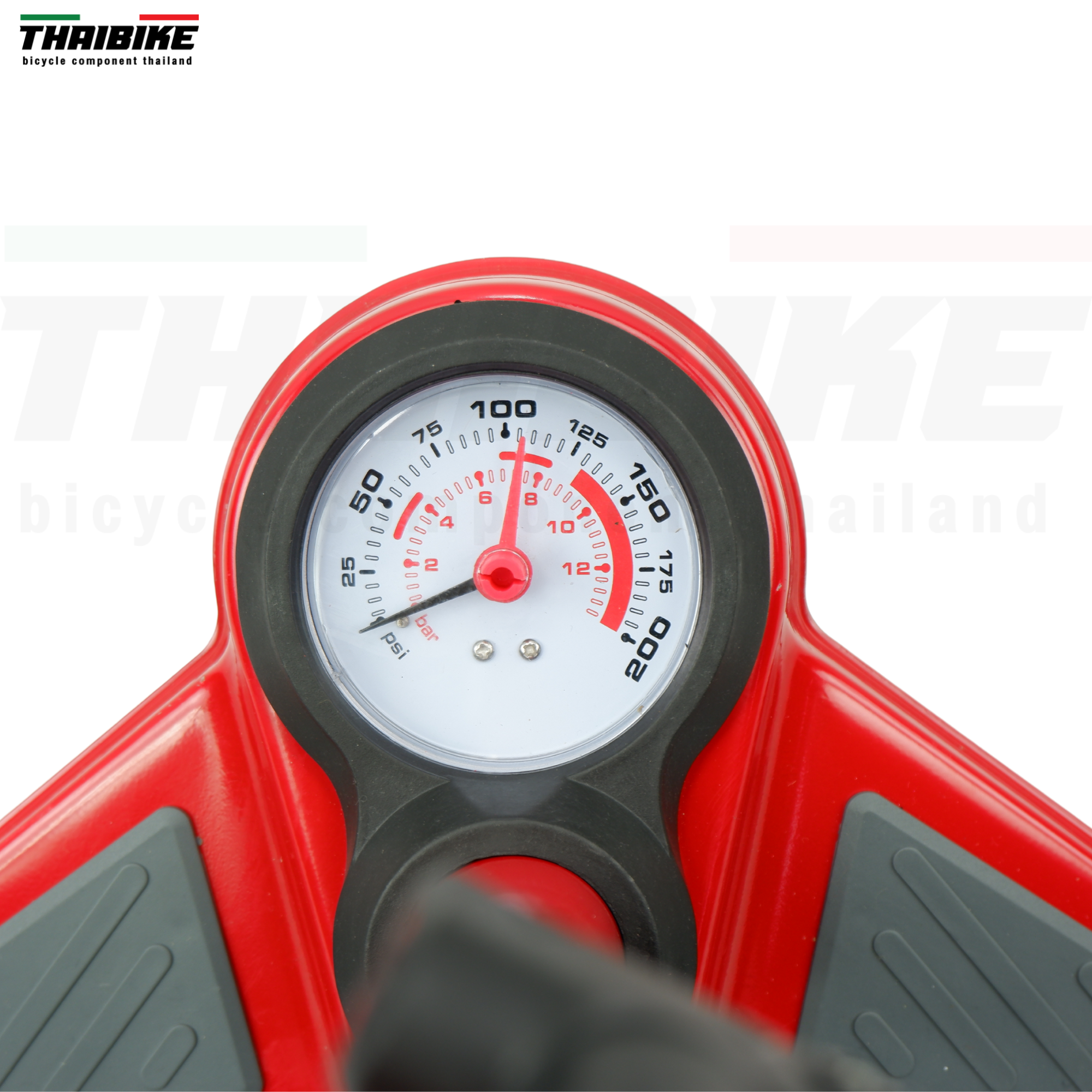 สูบจักรยานแบบตั้งพื้น GRANDE มีเกจ์วัด รองรับแรงดัน 200PSI