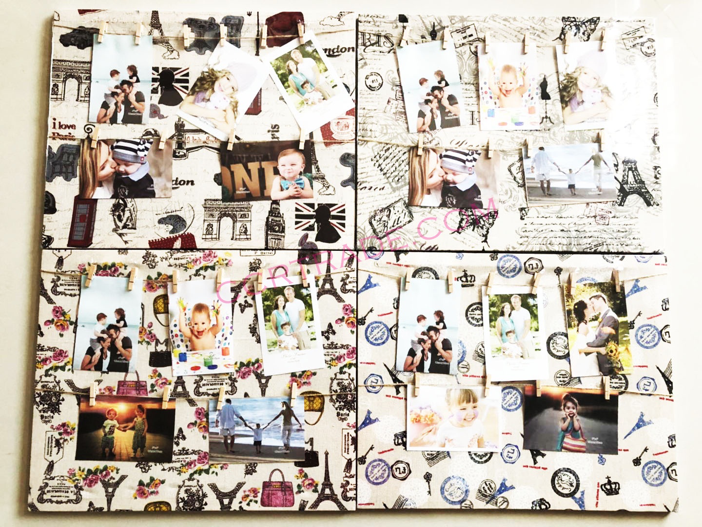 กรอบรูปตกแต่งจัมโบ้+ไม้หนีบ 10 ชิ้น 40x50 ซม.(1x3)