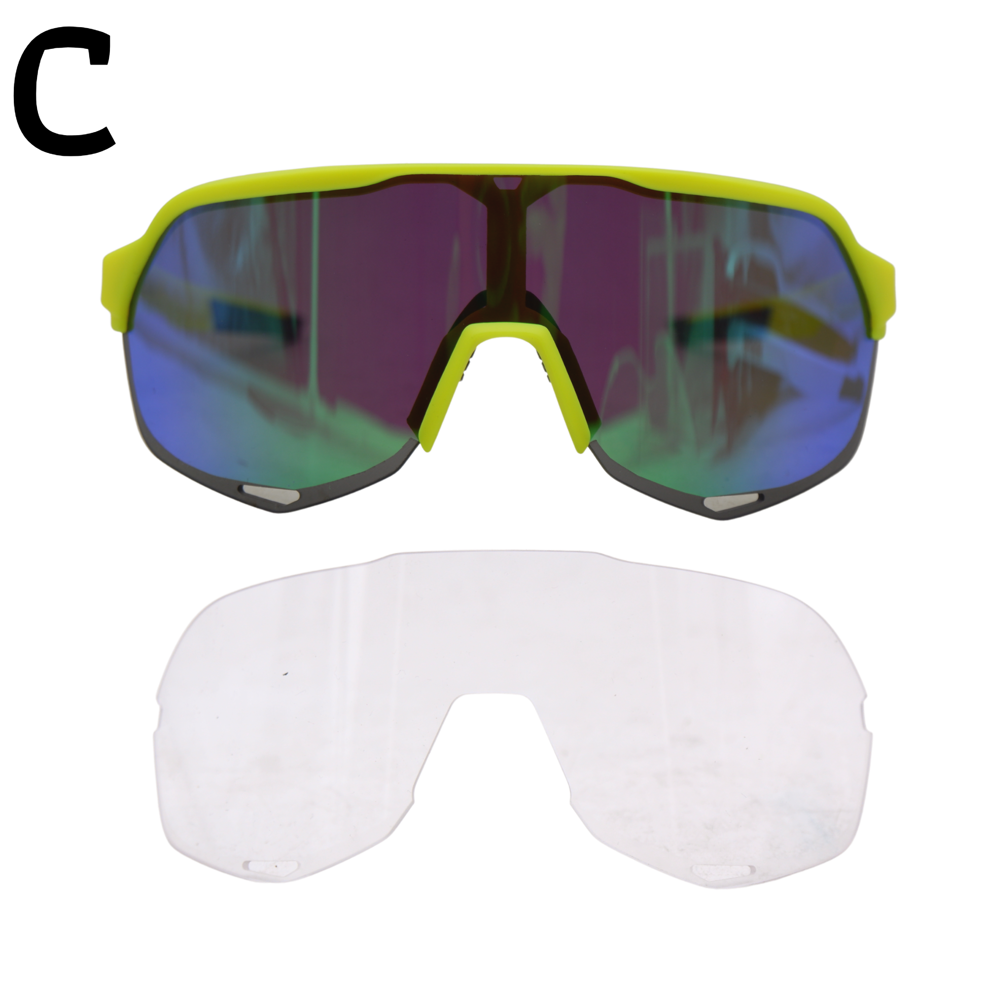 แว่นตาปั่นจักรยานแบบเปลี่ยนเลนส์ T-REX S0027 พร้อมกล่อง ผ้าเช็ดแว่น