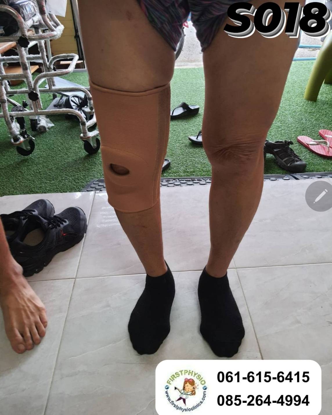 พยุงข้อเข่าและสะบ้าแบบมีแกน พยุงเข่า ที่พยุงเข่า อุปกรณ์พยุงเข่า พยุงหัวเข่ามีแกน2ข้าง Knee Support แบบมีแกน พยุงเข่าแบบมีแกน [Open Patella Flexible Bars]