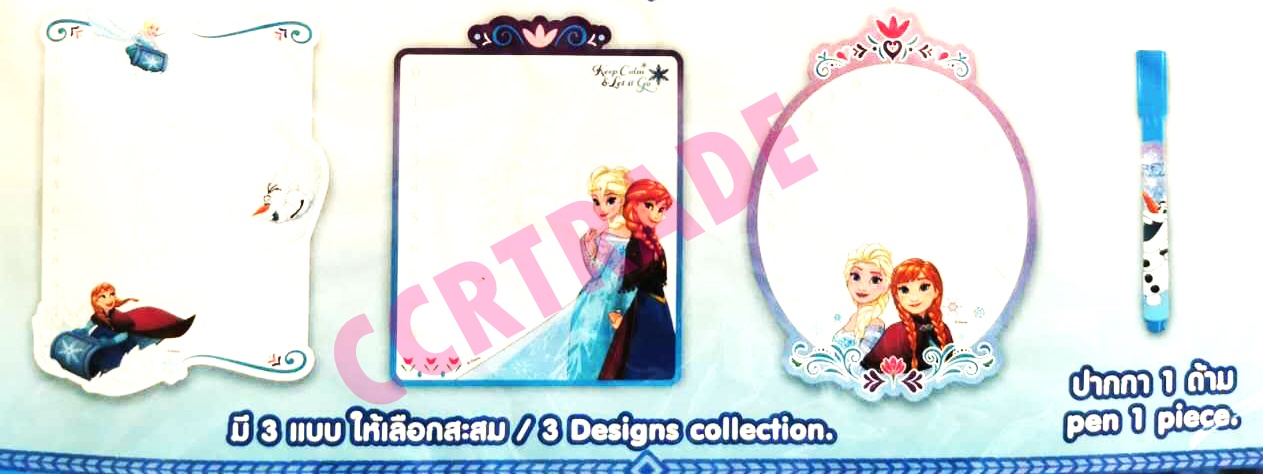 กระดานไวท์บอร์ดสติ๊กเกอร์โฟรเซ่น+ปากกา 22.5x35 ซม.(ลิขสิทธิ์แท้)