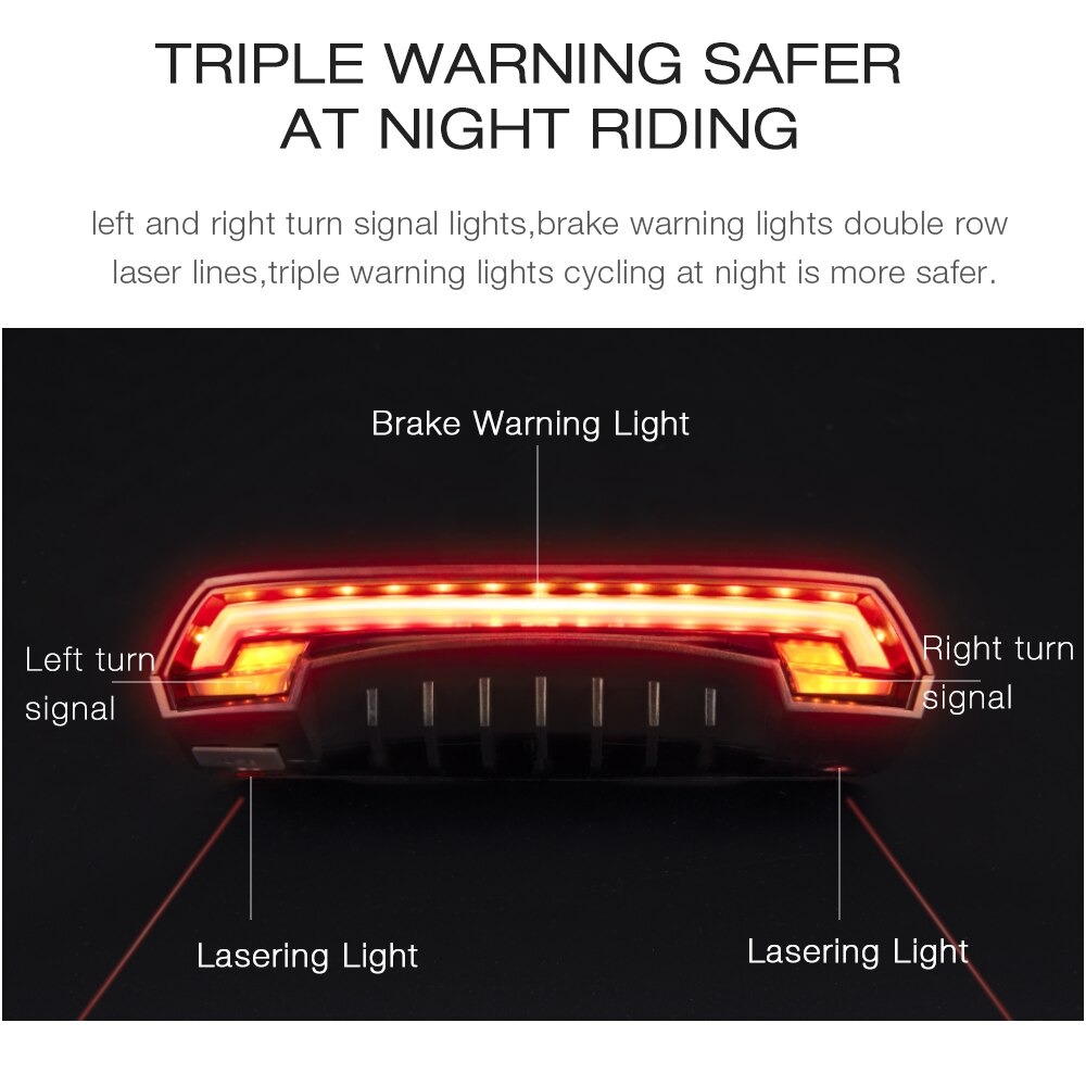 ไฟเบรค ไฟเลี้ยว จักรยาน แบบไร้สาย GIYO ควบคุมด้วยรีโมต