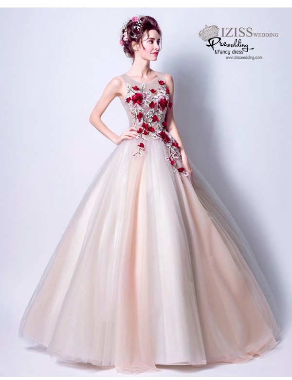 DL009 - **พรีออเดอร์** ชุดราตรี เดรสยาวออกงาน (Night party dresses) ชุดไปงานแต่งงานสวยๆ "ธีมครีมเทา"