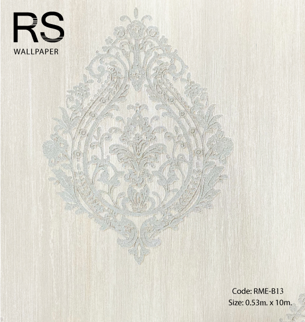 วอลเปเปอร์ลายหลุยส์คลาสสิคมีกลิตเตอร์สีทอง RME-B13