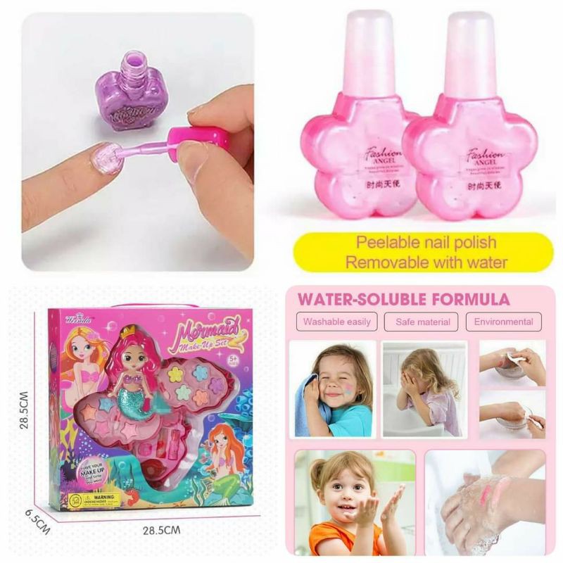 ชุดแต่งหน้าของเล่น แต่งหน้านางเงือก เครื่องสำอางค์เด็ก แต่งหน้าเด็ก