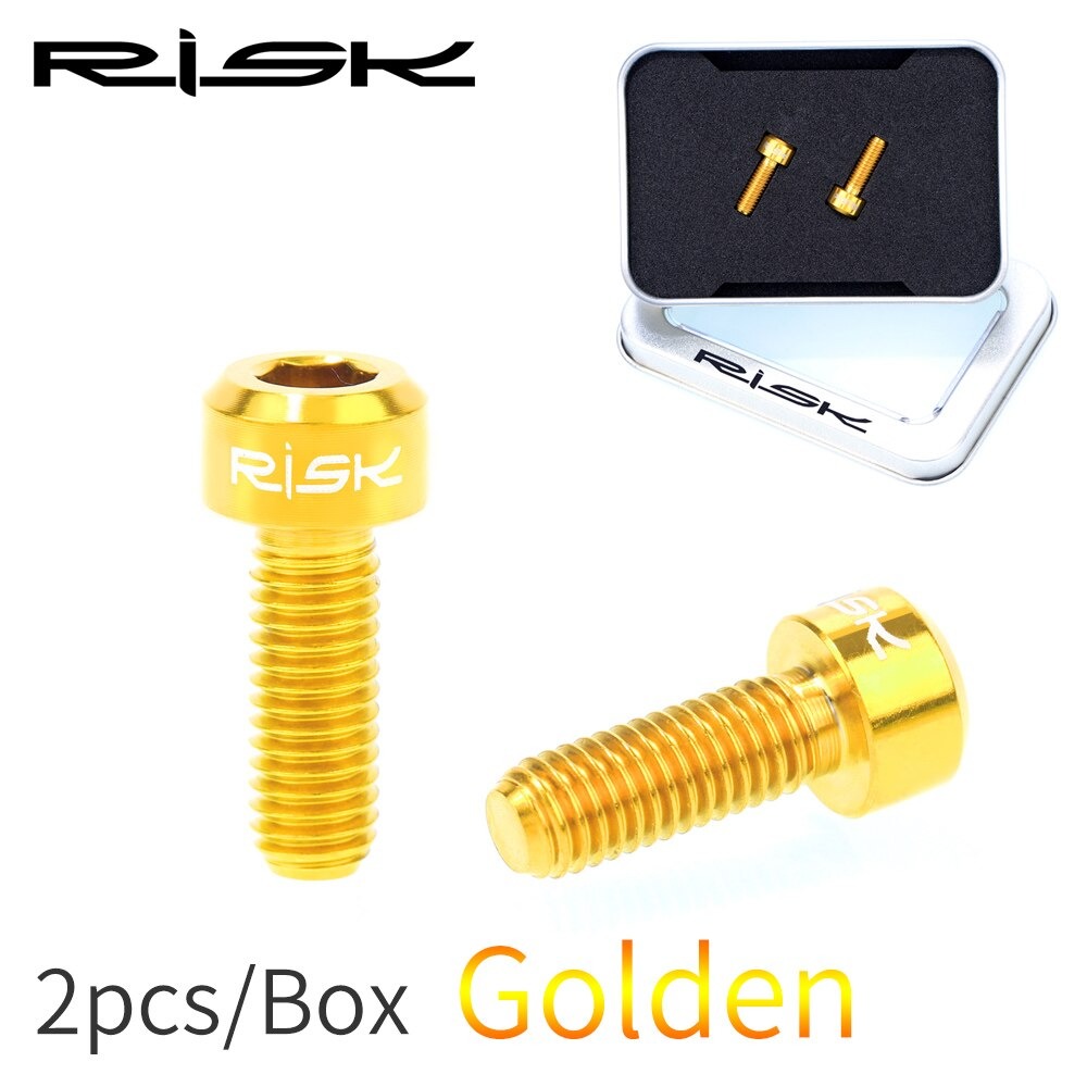 น็อตไทเทเนียม RISK ขนาด M5X14 สำหรับใส่ SHIFTER จักรยาน