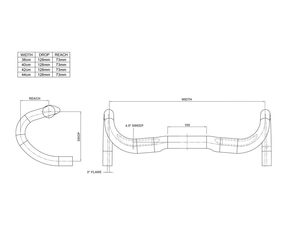 แฮนด์จักรยานเสือหมอบอลูมิเนียม RITCHEY, COMP STREEM III