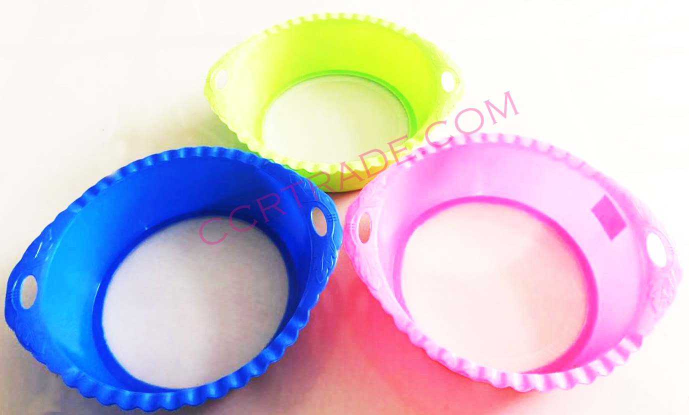 ตะแกรงร่อนแป้งขอบสูง สีสด 7.5x34 ซม.