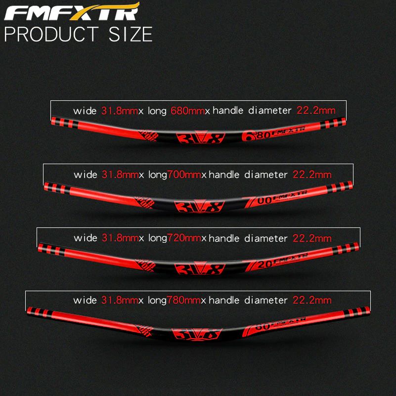 แฮนด์จักรยานเสือภูเขาอลูมิเนียม FMFXTR ขนาด 31.8