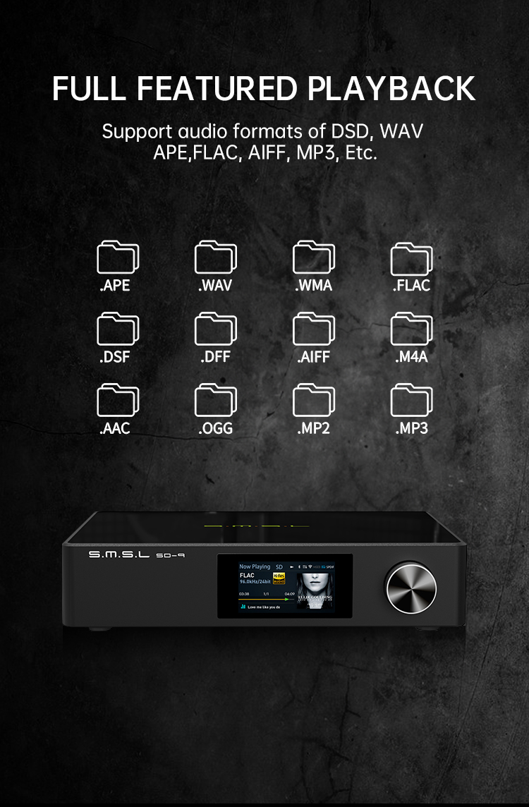 ขาย SMSL SD-9 DAP ตั้งโต๊ะระดับ Hi-Res รองรับ MQA ประกันศูนย์ไทย