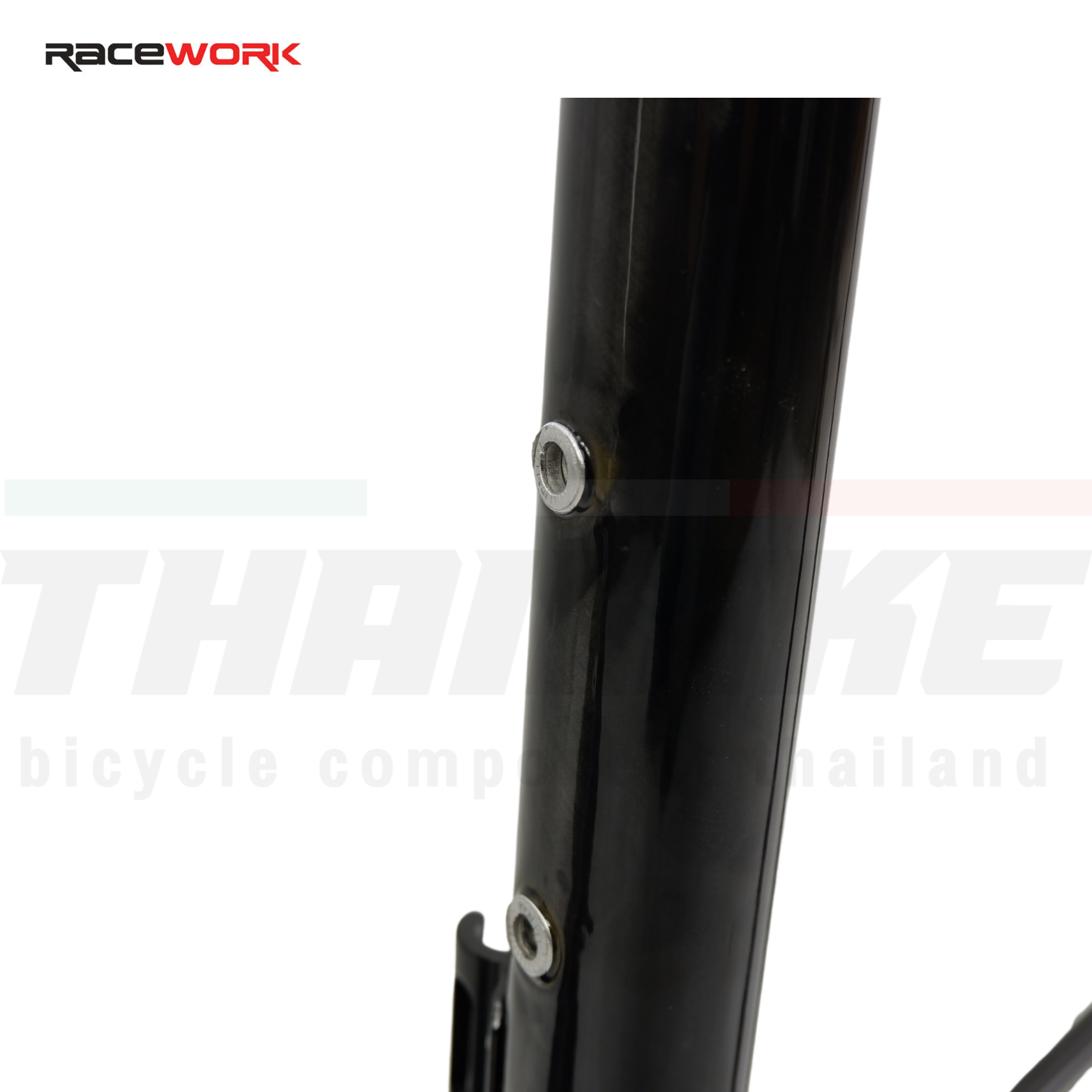 RACEWORK II เฟรมจักรยานเสือหมอบคาร์บอนแท้ สีดิบ (Full Carbon Frame) น้ำหนักเบา พร้อมตะเกียบ หลักอาน ถ้วยคอ สตาร์นัท สีดำ ขนาด 49/51/53