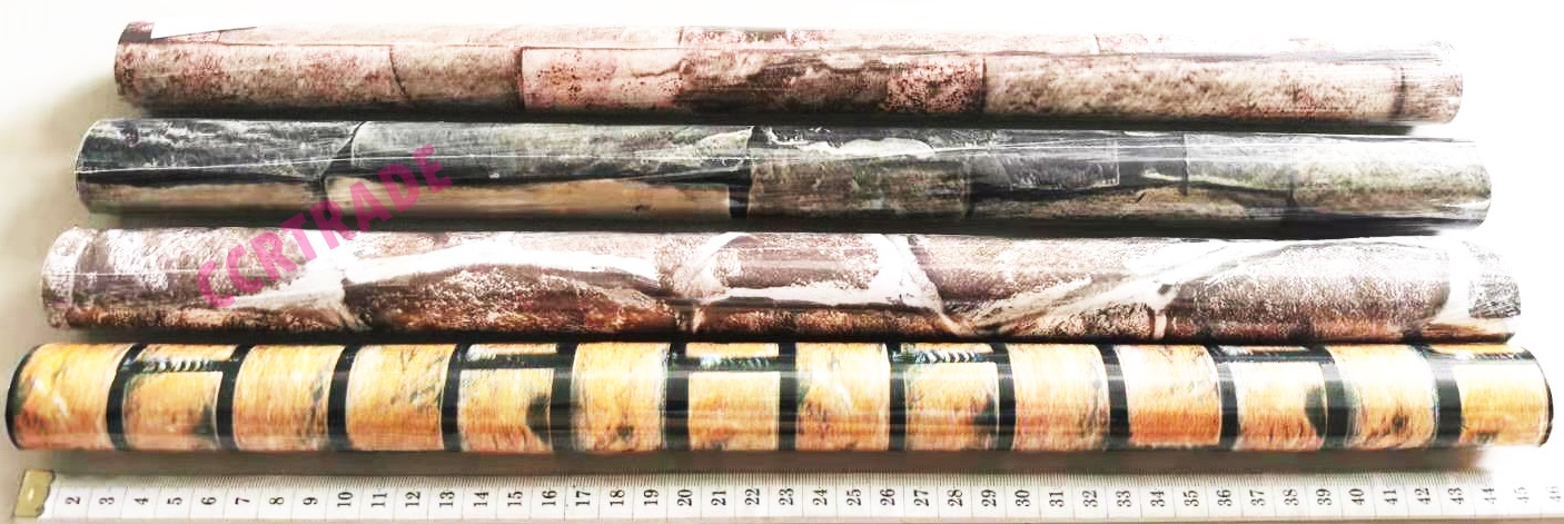 วอลเปเปอร์ตกแต่งผนัง ลายอิฐ 45x100 ซม.(คละลาย)