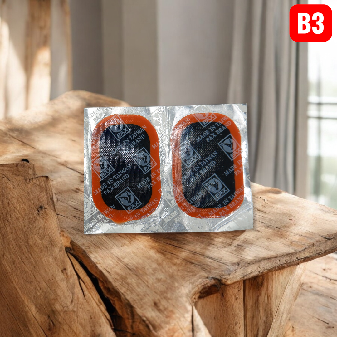 แผ่นปะยางจักรยาน มอเตอร์ไซต์ PAX ของแท้จากไต้หวัน ปะง่าย ติดแน่น ไม่รั่วซ้ำ (B1 / B3)