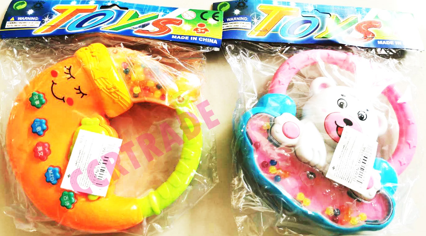 เขย่าเด็กอ่อน มีเสียง มีไฟถุง PVC 18x20 ซม.