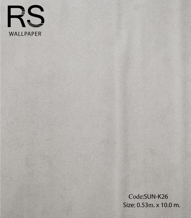 วอลเปเปอร์เทกเจอร์ปูนเปลือยสีเทามีกลิตเตอร์สีเงิน SUN-K26