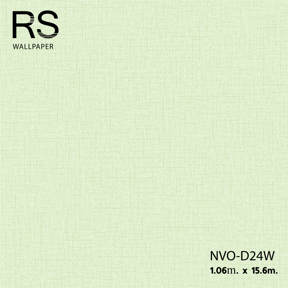 วอลเปเปอร์ สีพื้นเขียวอ่อน แท็กเจอร์ผ้า NVO-D24W