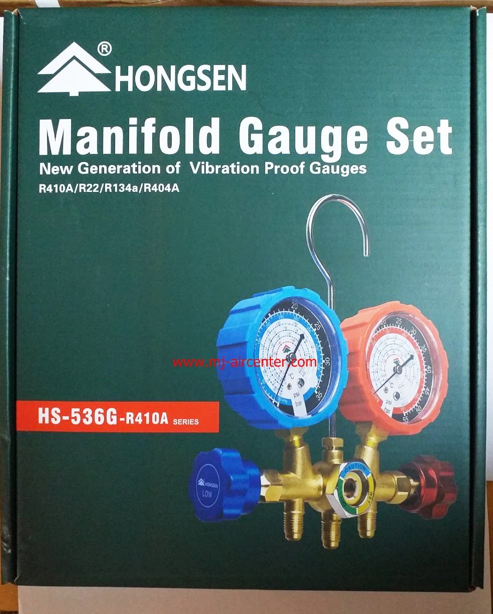 เกจ์ชาร์ต HONGSEN R22+R410 พร้อมสาย 36" (HS-536G)
