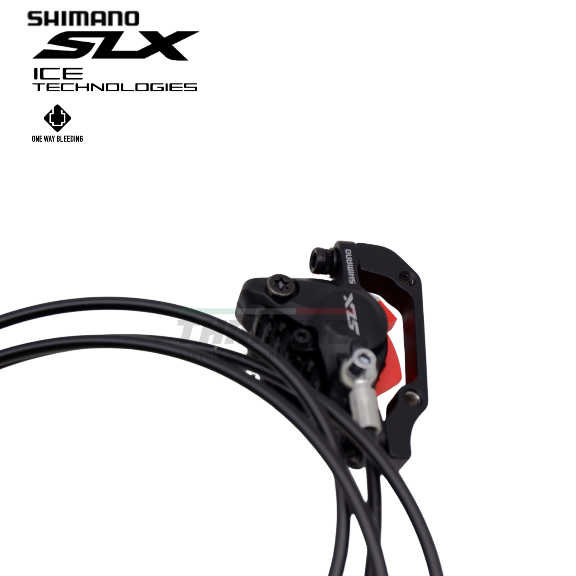 ชุดดิสเบรค SHIMANO SLX หน้า+หลัง ประกอบเสร็จ BL/BRM7000 W/FIN, แผ่นเบรคมีคลีบ, สายยาว 750/1300MM