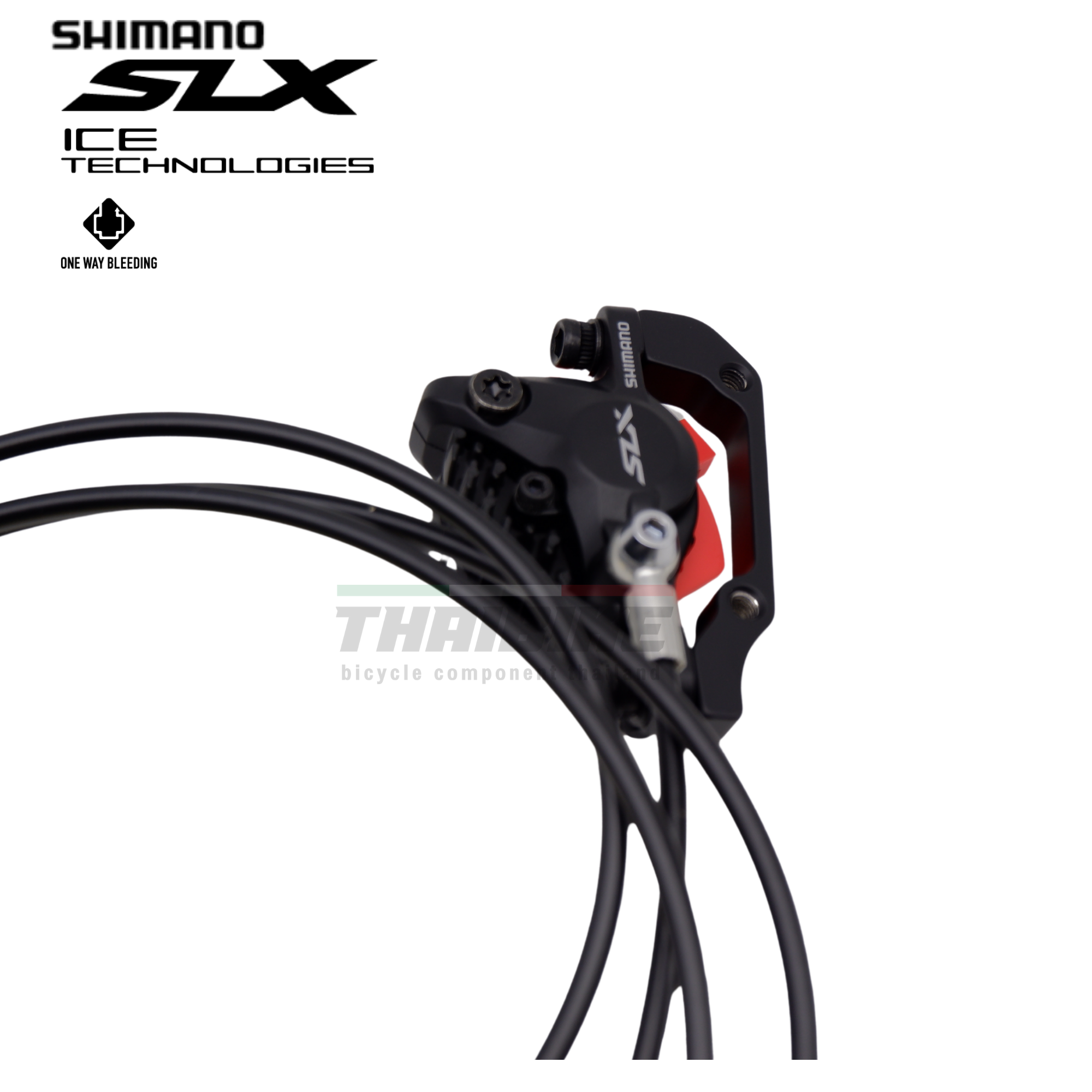 ชุดดิสเบรค SHIMANO SLX หน้า+หลัง ประกอบเสร็จ BL/BRM7000 W/FIN, แผ่นเบรคมีคลีบ, สายยาว 750/1300MM