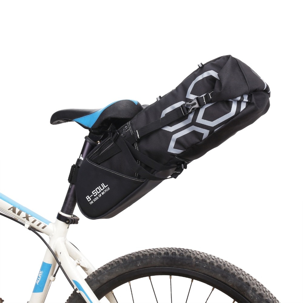 กระเป๋าใต้อานจักรยานใบใหญ่ กันน้ำ ตูดมด B-SOUL Waterproof Bicycle Saddle Bag 12L