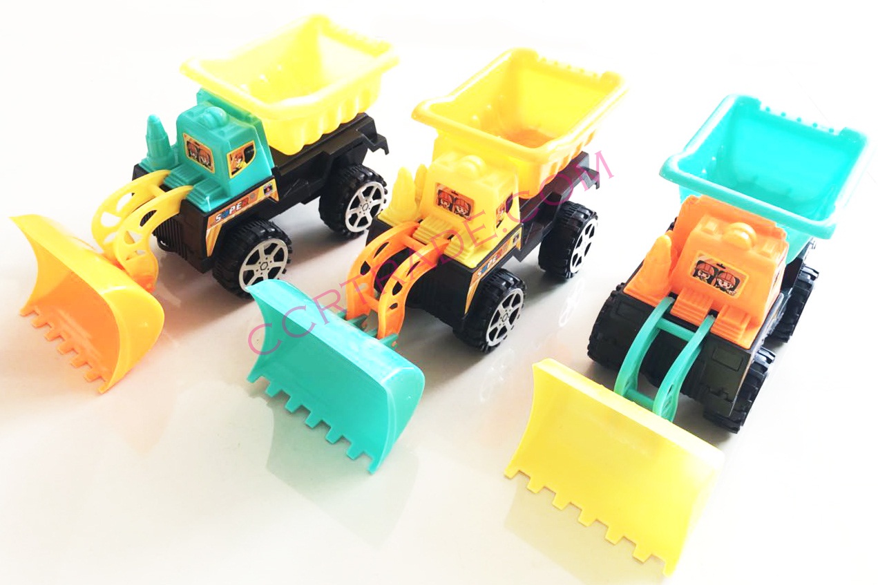 รถบรรทุกก่อสร้างสีสดใหญ่ 21.5 ซม.