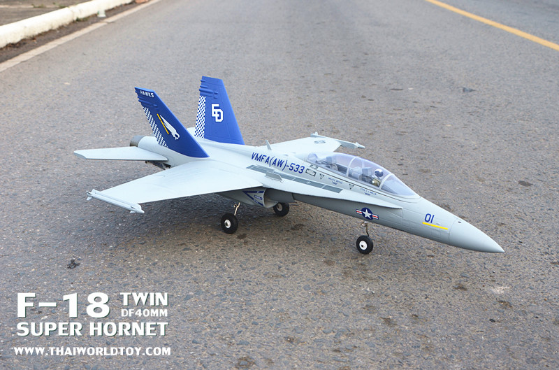 F-18A SUPER HORNET TWIN EDF40MM.RC JET ชุดPNP
