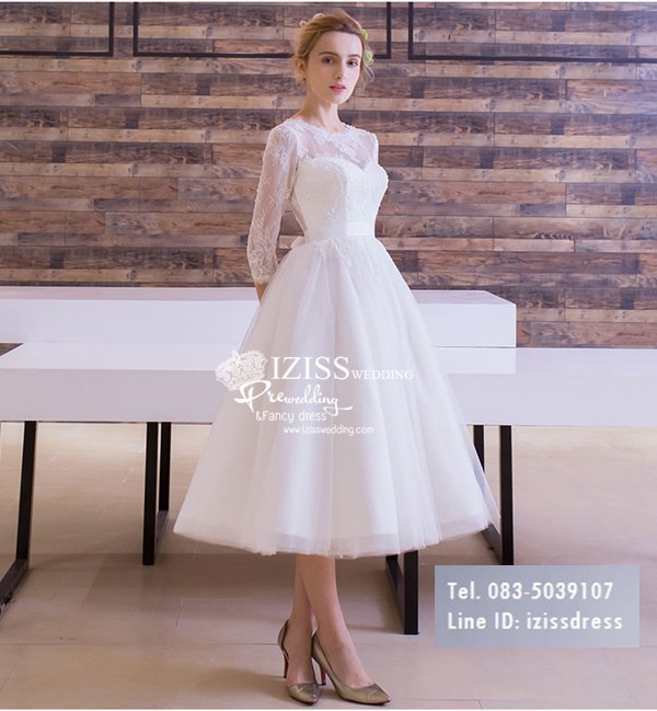 BR299 **พรีออเดอร์**ชุดแต่งงาน&ชุดเจ้าสาวแบบยาวสีขาวเกรดพรีเมี่ยม หรูหราน่ารัก สวยโดดเด่นไม่ซ้ำใคร