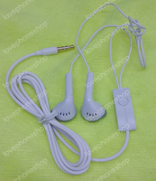 ขายหูฟัง แท้ Samsung Galaxy Y/Cooper/Champ/ACE/Mini/S Dous/Pocket/Win/Fame/Neo/Rex ฯลฯ สีขาว ส่งฟรี!