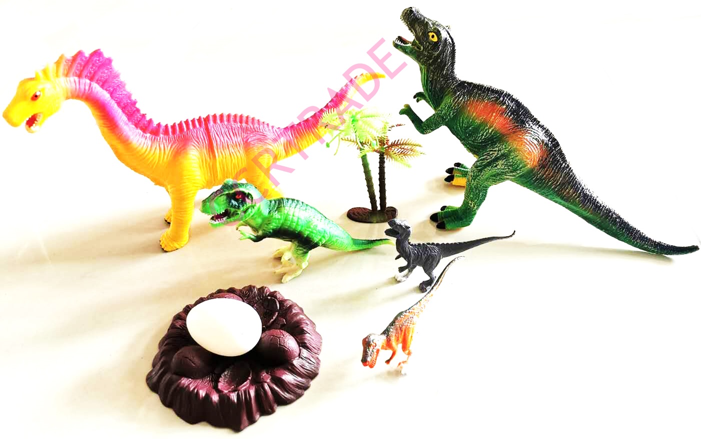ชุดเรียนรู้โลกจูราสสิค8 ชิ้นถุง PVC 27.5 ซม.(1x3)