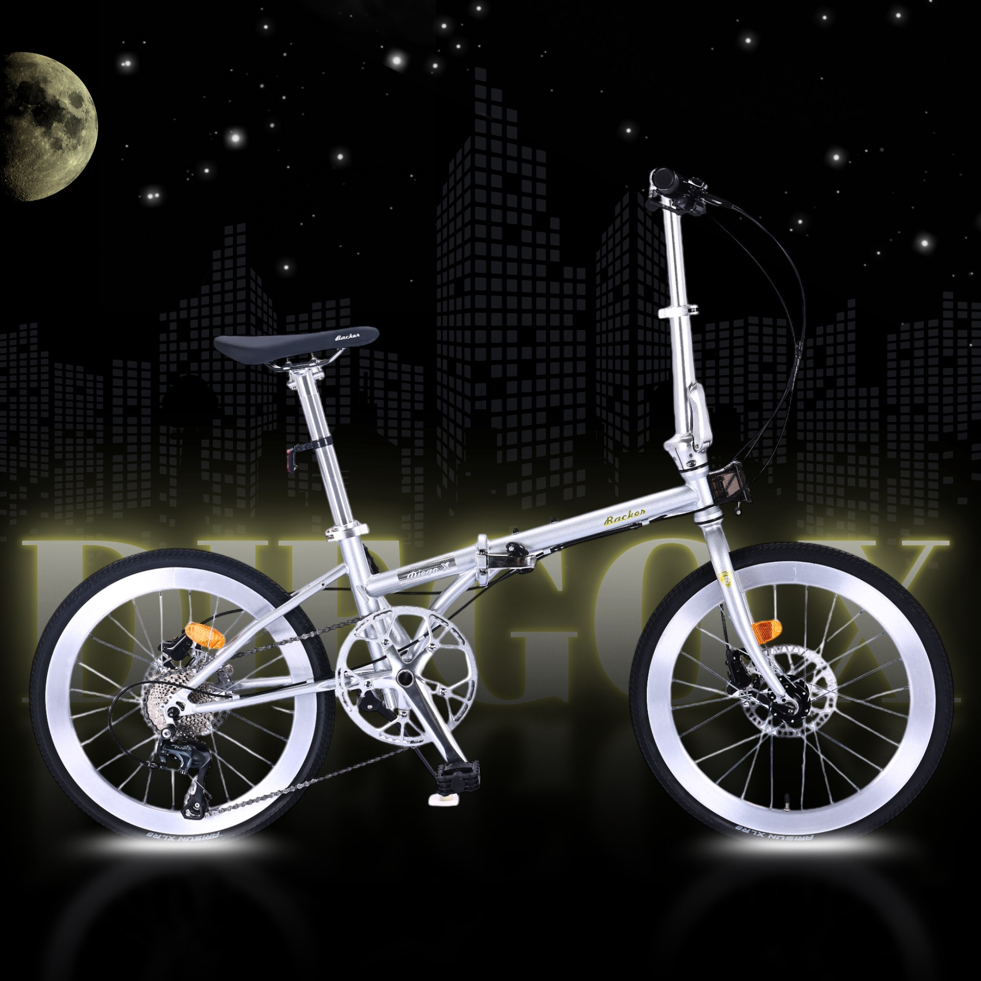 BACKER : DIEGO X จักรยานพับได้ เฟรมโครโมลี่ ตีนผี Shimano Tiagra 10 สปีด ดิสเบรกน้ำมัน