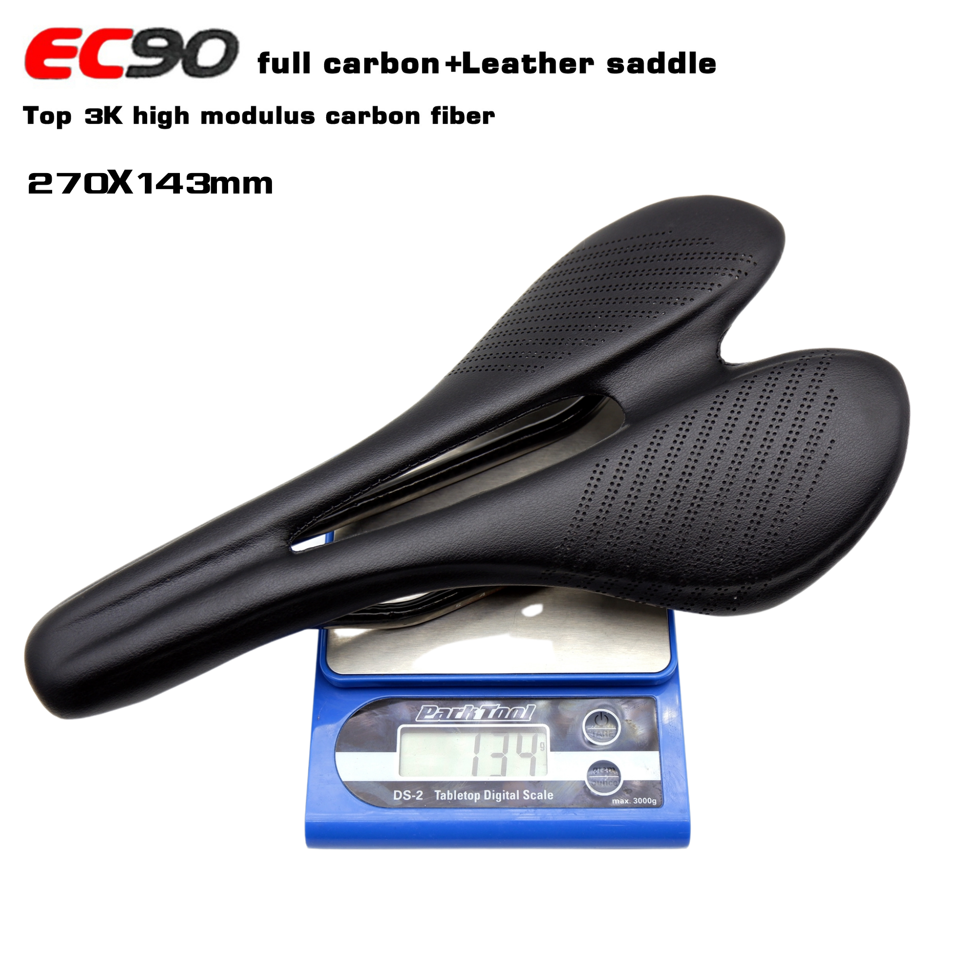 อานจักรยานคาร์บอนหุ้มหนัง EC90 รุ่น EVO 2 แบบรางคาร์บอน