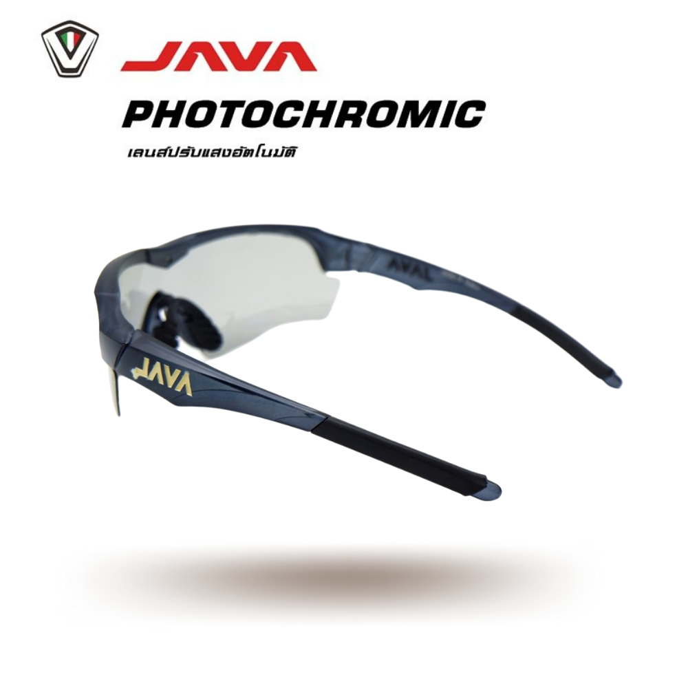 เลนส์ปรัแสงออโต้ แว่นตาปั่นจักรยาน ยี่ห้อ JAVA GEFORCE photochromic กิจกรรมกลางแจ้ง