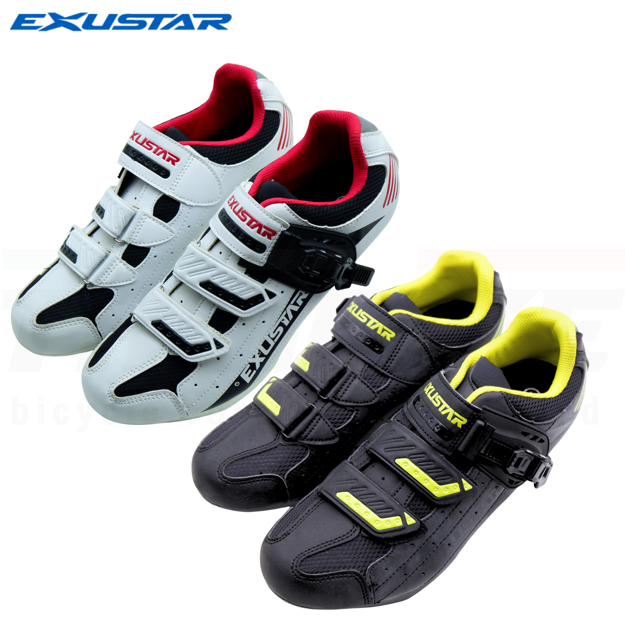 รองเท้าปั่นจักรยานเสือหมอบ รองเท้าคลีต EXUSTAR E-SR404