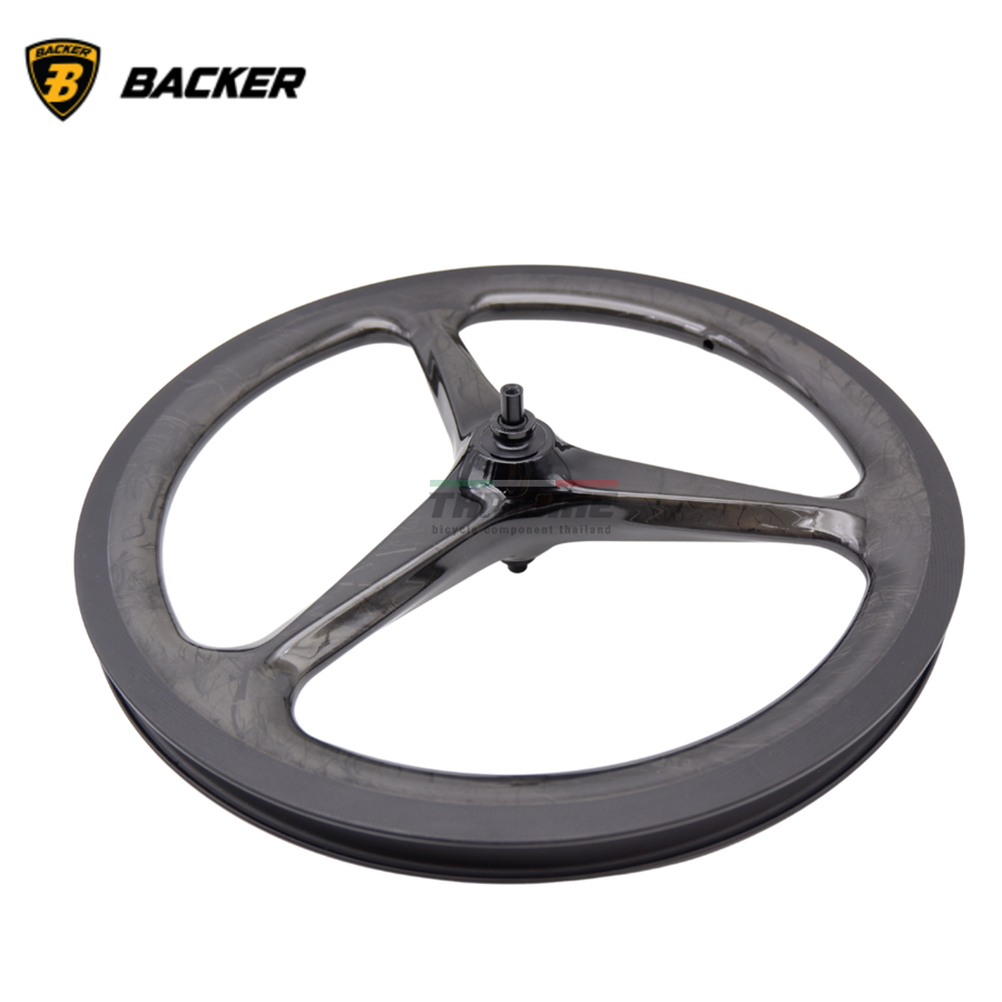 ล้อหน้าจักรยานคาร์บอนแบบสามก้านขนาด 16 นิ้ว 16 1 3/8(349)ล้อแม็ก 3 ก้าน FC-16