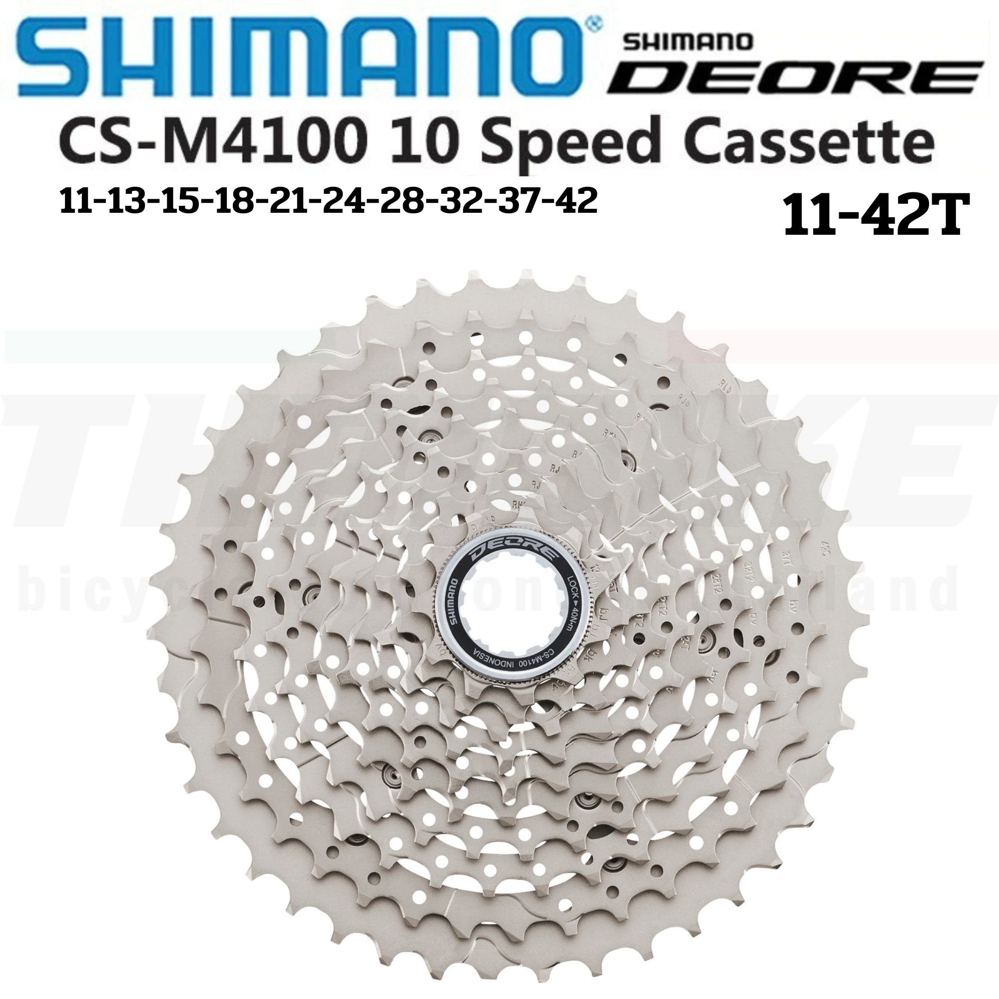 เฟืองจักรยานเสือภูเขา Shimano Deore CS-M4100 10-speed 11-42/11-46