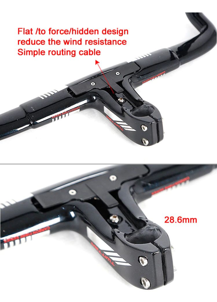 แฮนด์จักรยานเสือหมอบคาร์บอน TW ทวิสเตอร์ integrated Carbon Fiber อินทริเกตุ