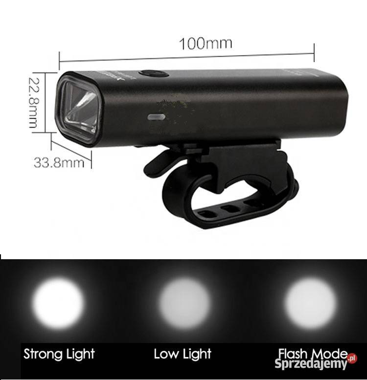 ไฟหน้าจักรยานแบบชาร์จ THAIBIKE USB TB7 200ลูเมนส์