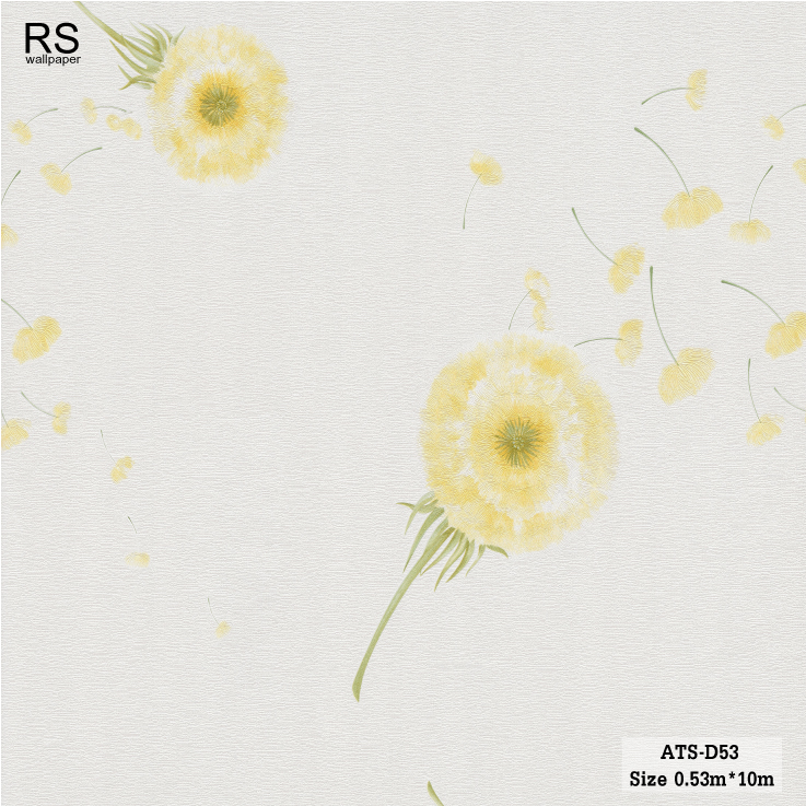 วอลเปเปอร์ ลายดอกไม้สีเหลือง ATS-D53