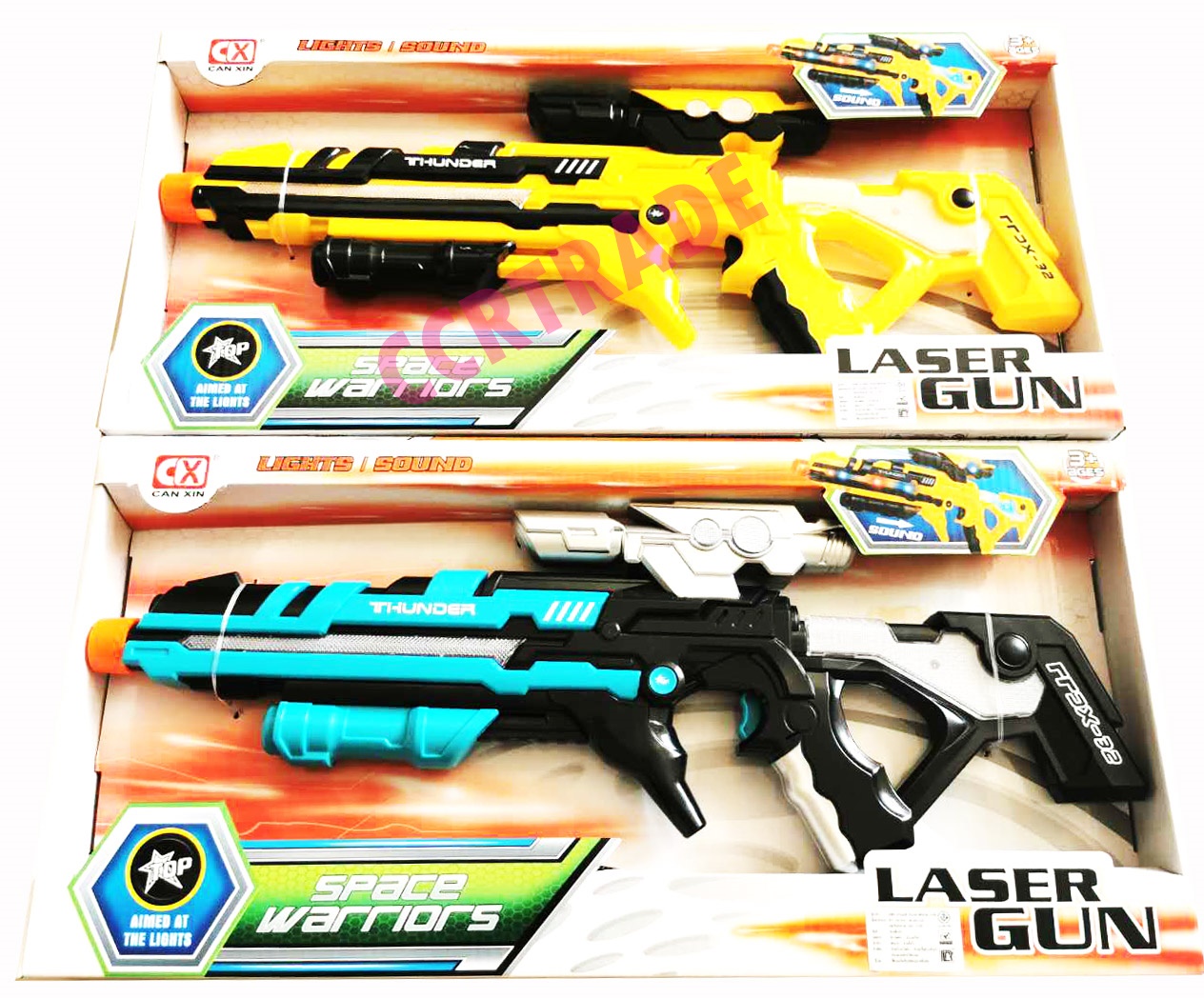 ปืนเลเซอร์สตาร์วอร์จัมโบ้ มีเสียง มีไฟกล่อง 24x50 ซม.(1x3)