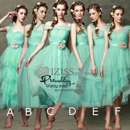 ฺBM0104 - พรีออเดอร์ ชุดเพื่อนเจ้าสาวราตรียาวสีเขียวมินท์