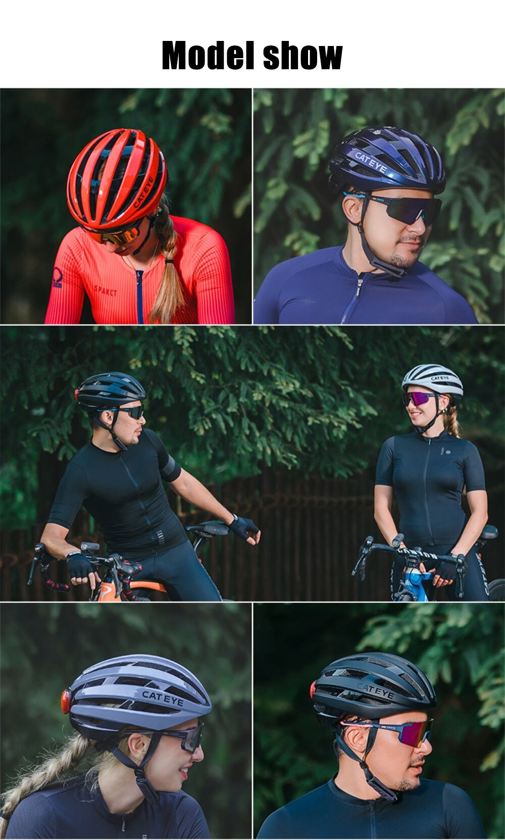 แท้ หมวกกันน็อคจักรยาน เสือหมอบ เสือภูเขา CATEYE Cycling Helmet Detachable Taillight Ultralight