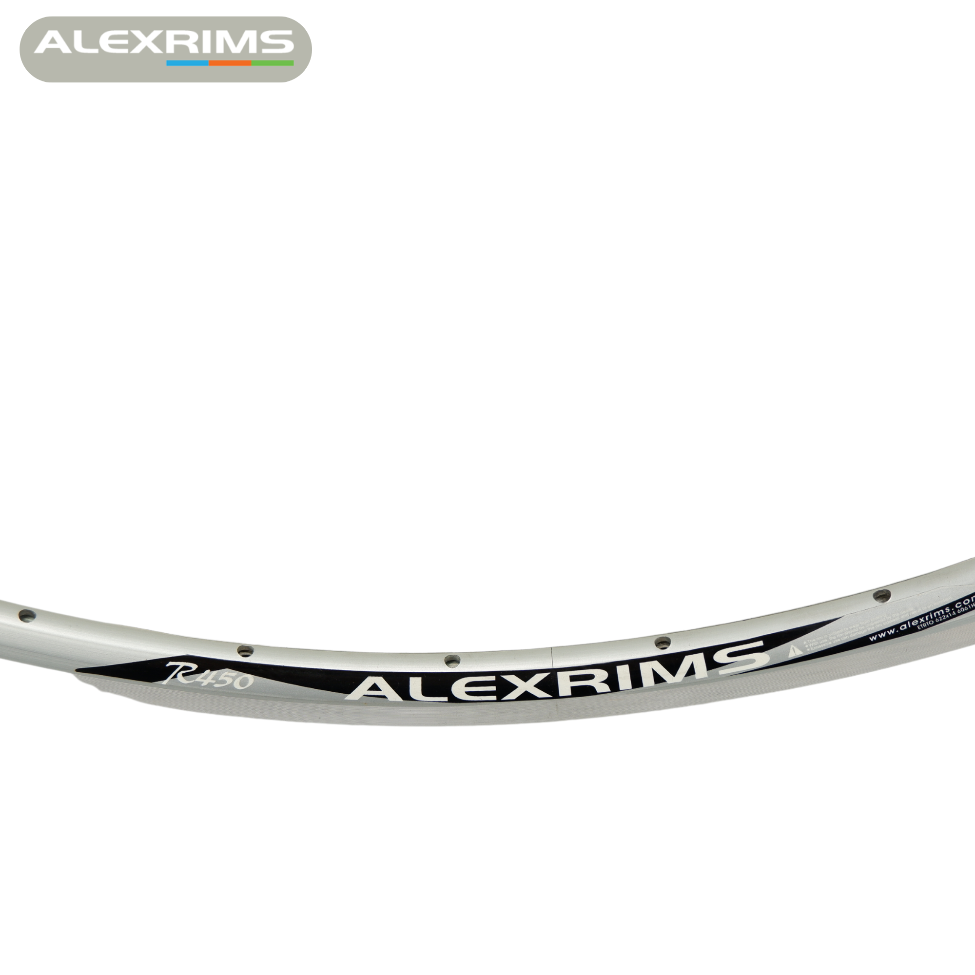 เฉพาะขอบล้อจักรยาน 700c ยี่ห้อ Alexrims รุ่น R450 สีเงิน