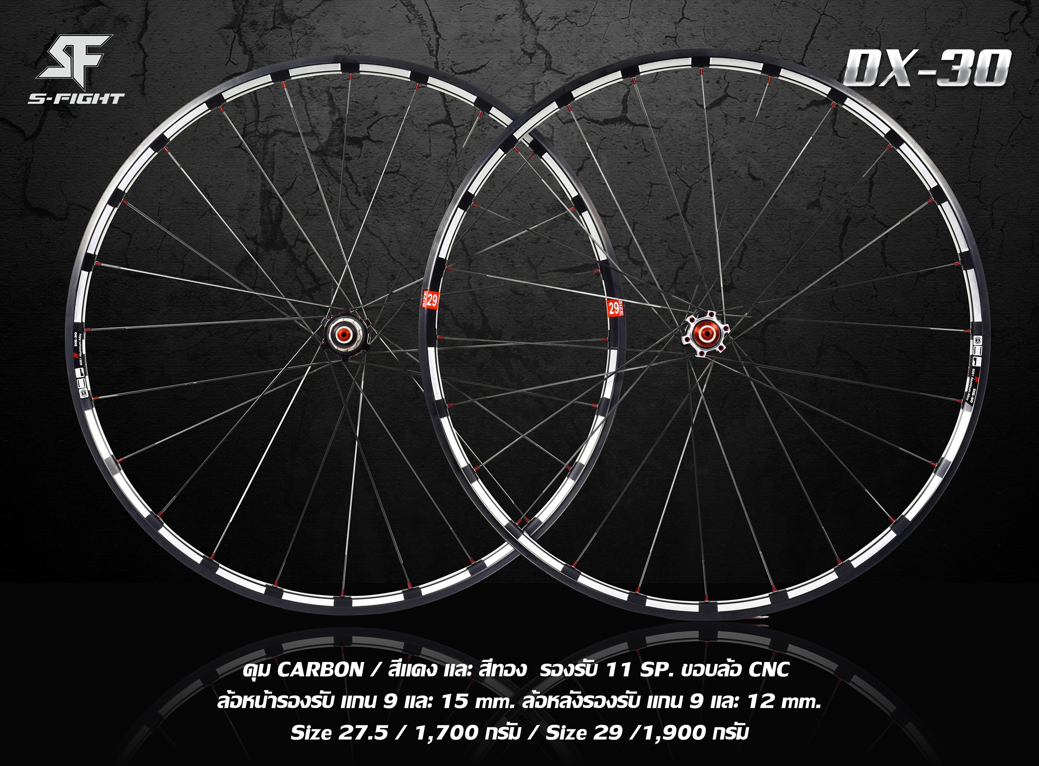 ล้อเสือภูเขา S-Fight รุ่น DX-30 ล้อจักรยานเสือภูเขา